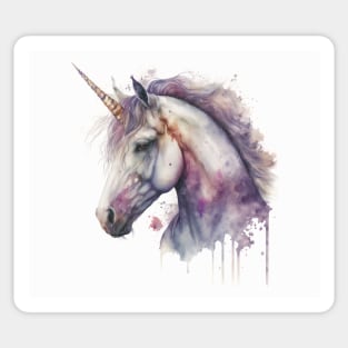 Unicorn Watercolour Painting Sticker